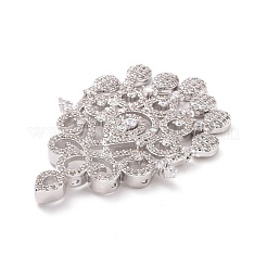 Eco-friendly Brass Micro Pave Clear Cubic Zirconia Big Pendants&nbsp;KK-D079-01P