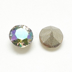 Pointed Back Glass Rhinestone Cabochons&nbsp;RGLA-T110-4mm-001GL