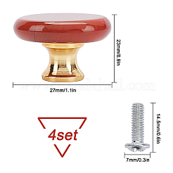 Natural Red Jasper Drawer Knobs&nbsp;FIND-WH0056-40P-02