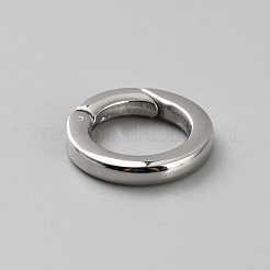 304ステンレス鋼スプリングゲートリング  リング  ステンレス鋼色  20.5x3.5mm&nbsp;FIND-WH0170-86B