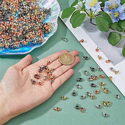 400個 4色 CCB プラスチックチューブベイル  ループベイル  ロンデルペンダントベイル  ミックスカラー  9.5x6.5x5mm  穴：1.2mm  内径：3.2mm  100個/カラー&nbsp;CCB-DC0001-08