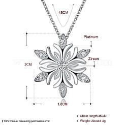 Brass Micro Pave Cubic Zirconia Pendant Necklaces&nbsp;NJEW-BB29782