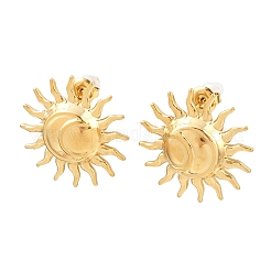 Sun 304 Stainless Steel Stud Earrings&nbsp;EJEW-P332-03G