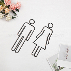 Acrylic Adhesive Backed Men's and Women's Restroom Signs&nbsp;AJEW-WH20054-401C