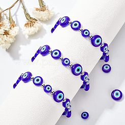 3Strands 3 Style Handmade Evil Eye Lampwork Beads Strands&nbsp;LAMP-NB0001-44