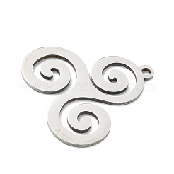 ステンレスペンダント201個  トリスケレ  ステンレス鋼色  25x25x1mm  穴：1.6mm&nbsp;STAS-I359-05P