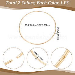 2Pcs 2 Colors 304 Stainless Steel Choker Necklace Making&nbsp;NJEW-UN0001-73