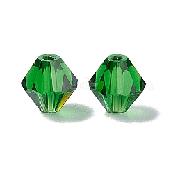 模造オーストリアクリスタルビーズ  グレードAAA  k9ガラス  多面カット  双円錐形  ミックスカラー  8x8mm  穴：0.9~1mm&nbsp;SWAR-F022-8x8mm-M