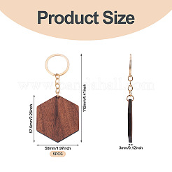Walnut Wood Pendant Keychains&nbsp;KEYC-TAC0034-06C