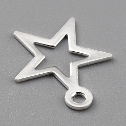 真鍮製チャーム  中空スター  ミックスカラー  10.5x9.5x0.3mm  穴：1mm&nbsp;KK-O131-12