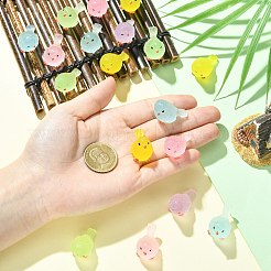 20個、10種類のスタイルの光る鳥のミニチュアオーナメント  マイクロランドスケープホームドールハウスアクセサリー  小道具の装飾のふりをする  暗闇で光る  ミックスカラー  30x17x22~23mm  2個/スタイル&nbsp;DJEW-CJZ0001-006
