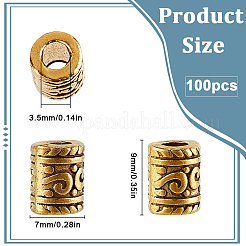 100Pcs Tibetan Style Alloy Beads&nbsp;FIND-SP0001-96A