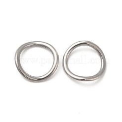 変色しない304ステンレススチール製リンクリング  ツイストラウンドリング  ステンレス鋼色  15.5x2mm  内径：11.5mm&nbsp;STAS-F283-01P