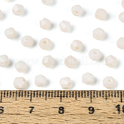 ベーキングペイント パールガラス シードビーズ  丸い穴  双円錐形  フローラルホワイト  3.5~4x4~4.5mm  穴：1~1.2mm  約5625個/450g&nbsp;SEED-T007-21A-01