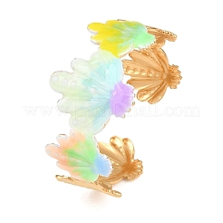 304 Stainless Steel Enamel Cuff Bangles&nbsp;BJEW-H638-03A-G