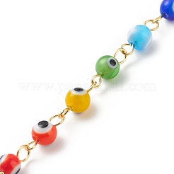 7 Chakra Handmade Lampwork Evil Eye Beaded Pendant Decorations&nbsp;HJEW-JM00793