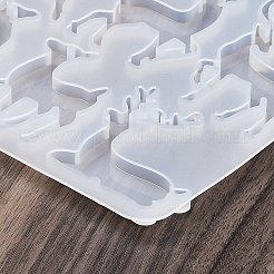 Diyシリコーンペンダント型  レジン型  UVレジン用  エポキシ樹脂ジュエリーペンダント作り  ホワイト  鹿  115x172x6mm  穴：2mm  内径：44~60x33~45mm&nbsp;DIY-A054-05D