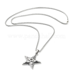 Tibetan Style Alloy Pendant Necklaces&nbsp;LS-NJEW-P284-05AS