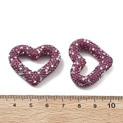 Heart Shape Polymer Clay Rhinestone Beads&nbsp;CLAY-NH0001-09B-09