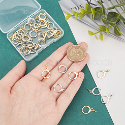 20 Pairs 2 Colors Brass Leverback Earring Findings&nbsp;KK-PH0005-24