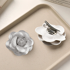 PU Leather Alligator Hair Clips for Girls&nbsp;OHAR-WH20008-18C