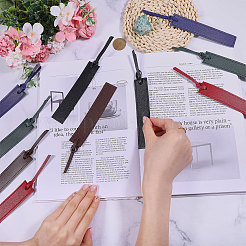 10Pcs 5 Colors PU Leather Bookmark&nbsp;AJEW-GL0003-22