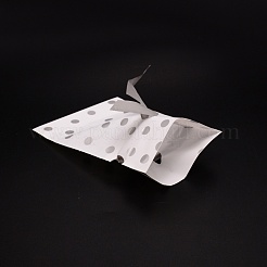 プラスチック包装ポーチ  巾着袋  水玉模様の長方形  キャンディーラッパーギフト用品用  銀  23.3x14.8x0.04cm&nbsp;ABAG-WH0038-04B-02