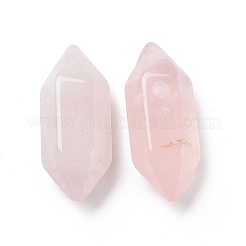 Natural Rose Quartz Double Terminal Pointed Pendants&nbsp;G-C007-02A-12