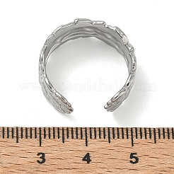 304 Stainless Steel Cuff Open Rings for Women&nbsp;RJEW-L341-02B-P