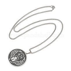 Religion 201 Stainless Steel Eye of Horus Egyptian Scarab Pendant Egyptian Scarab Box Chain Necklaces&nbsp;SA-H003-02P