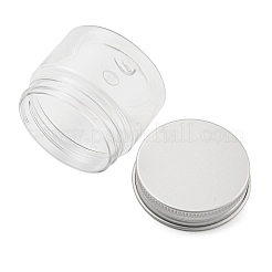 プラスチック製の空の化粧品容器  アルミスクリュートップリッド付き  透明  5.05x4cm&nbsp;CON-XCP0002-42