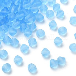 プレシオサ®クリスタルビーズ  チェコクリスタル  双円錐形(451 69 302 ロンデル)  60000 840 アクアマリンマット  6mm  穴：1mm&nbsp;Y-PRC-BA6-60000-840