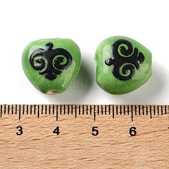 Printed Handmade Porcelain Beads&nbsp;FIND-H023-02J