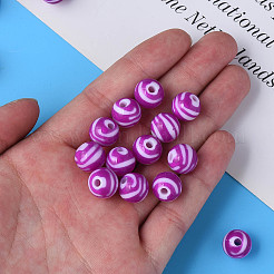 Opaque Striped Acrylic Beads&nbsp;LS-MACR-S373-27A-02