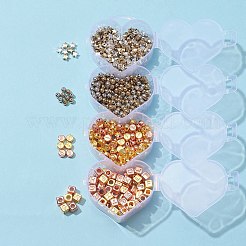 638個のccbプラスチックビーズ  スター＆ラウンド＆キューブ＆フラットラウンド  ミックスカラー  5~7x4~7x3.5~7mm  穴：1.2~3.5mm&nbsp;CCB-FS0001-01