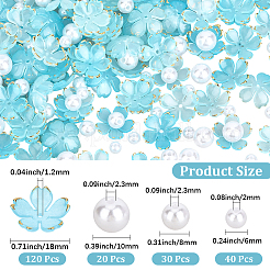 120Pcs Acrylic Bead Caps&nbsp;OACR-PA0002-13B