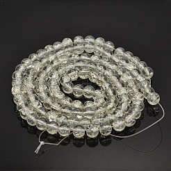 Mixed Crackle Glass Round Beads&nbsp;CCG-X0001