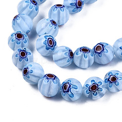 Handmade Millefiori Glass Beads Strands&nbsp;LK-T001-10H