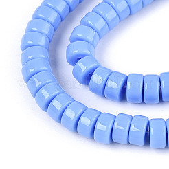 Opaque Solid Color Glass Beads Strands&nbsp;LS-GLAA-N026-3x6mm-08