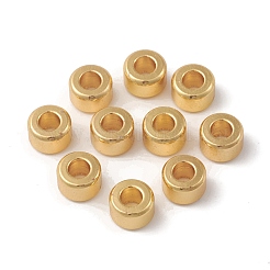 ラックメッキ真鍮製ビーズ  コラム  カドミウムフリー＆鉛フリー  長持ちメッキ  18KGP本金メッキ  6x4mm  穴：3mm&nbsp;KK-G452-28G