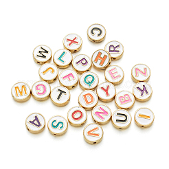 Alloy Enamel Letter Beads&nbsp;ENAM-CJ0001-24