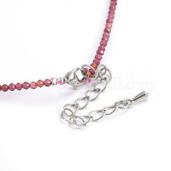 Natural Garnet Beaded Necklaces&nbsp;NJEW-F245-A10