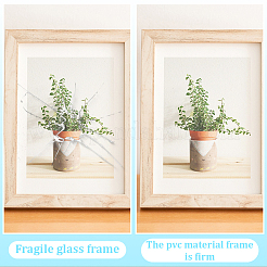 プラスチックディスプレイボード  長方形  透明  28.1x22.2cm&nbsp;LS-AJEW-WH0561-71