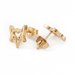 304 Stainless Steel Fox Head Stud Earrings for Women&nbsp;EJEW-F286-03B-G