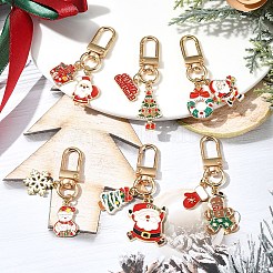 Christmas Alloy Enamel Pendant Decorations&nbsp;HJEW-YW00048-01