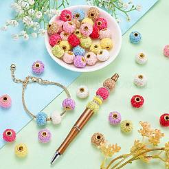 50Pcs 10 Colors Polyester European Beads&nbsp;FIND-SZ0019-29