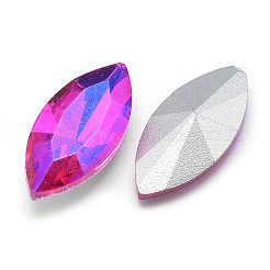 Pointed Back Glass Rhinestone Cabochons&nbsp;RGLA-T020-7x15mm-10