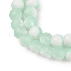 Frosted Crackle Glass Beads Strands&nbsp;GLAA-U001-8mm-M01