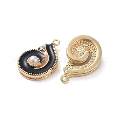Brass Enamel Pendants&nbsp;LS-KK-I661-01G-B