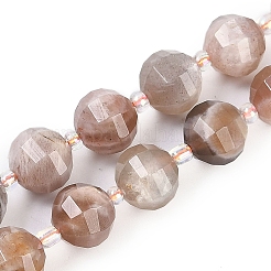 Natural Multi-Moonstone Beads Strands&nbsp;G-G182-B04-05
